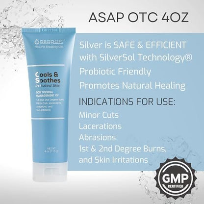 ASAP OTC Wundpflege-Gel von American Biotech Labs | Silber-Sol Ag₄O₄ 24 ppm Heil- und Beruhigungsgel | 118 ml