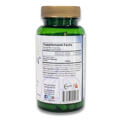 Bioxtron Natürliches Stammzellen-Supplement Kapseln – Zelluläre & Antioxidantien-Unterstützung mit Blaugrünalgen, Spirulina, Immun- & Energieunterstützung – 60 Kapseln