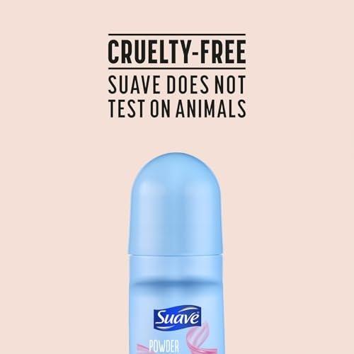 Suave Deodorant Roll-On für Frauen, Powder Fresh Duft, 6er-Pack – Antitranspirant Deodorant mit 24-Stunden-Schweiß- und Geruchsschutz, 2,7 Unzen pro Stück