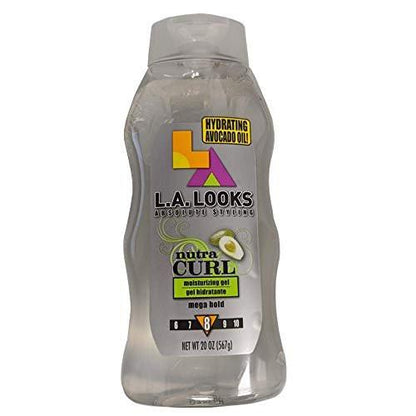 L.A. Looks Gel #8 Nutra Curl 20oz Mega Hold – 6er-Pack