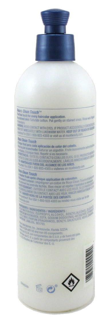 Roux Clean Touch Haarfarbe Entferner, 11,8 Unzen (6er-Pack) – Professioneller Farbentferner für Haut und Hände