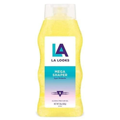 L.A. Looks Haargel #9 Mega Mega 20 Unzen (Gelb) (591 ml) (6er-Pack)