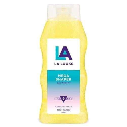 L.A. Looks Haargel #9 Mega Mega 20 Unzen (Gelb) (591 ml) (6er-Pack)