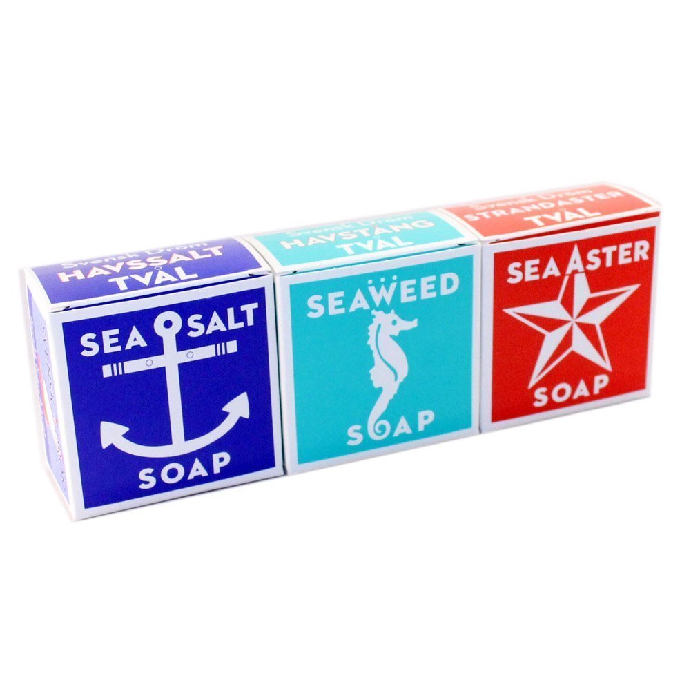 Swedish Dream 3er Pack Mix Set (Meersalz + Seetang + Meeresaster) Seife Bar 4 oz USA