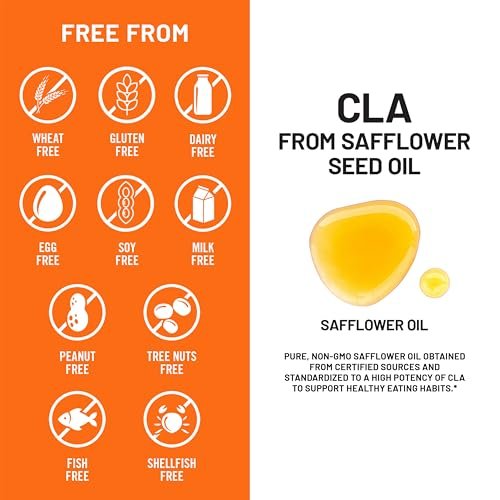 NatureWise CLA 1250 – Konjugierte Linolsäure für Frauen und Männer, nicht stimulierend, unterstützt gesundes Gewicht und Fitnessziele – Non-GMO, glutenfrei – 90 Softgels (1-Monatsvorrat)
