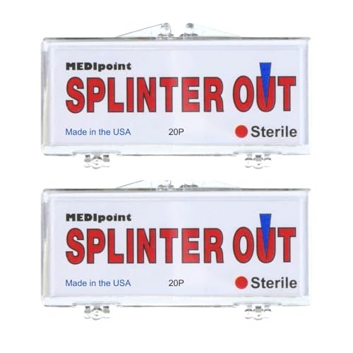 Splinter Out Splitterentferner 20 Stück (2er-Pack) | Schnelle, schmerzlose Splitterentfernung | Essentielle Erste Hilfe für Zuhause, Arbeit, Reisen & Camping | Ideal für Wandern, Holzarbeiten, Gartenarbeit & Outdoor
