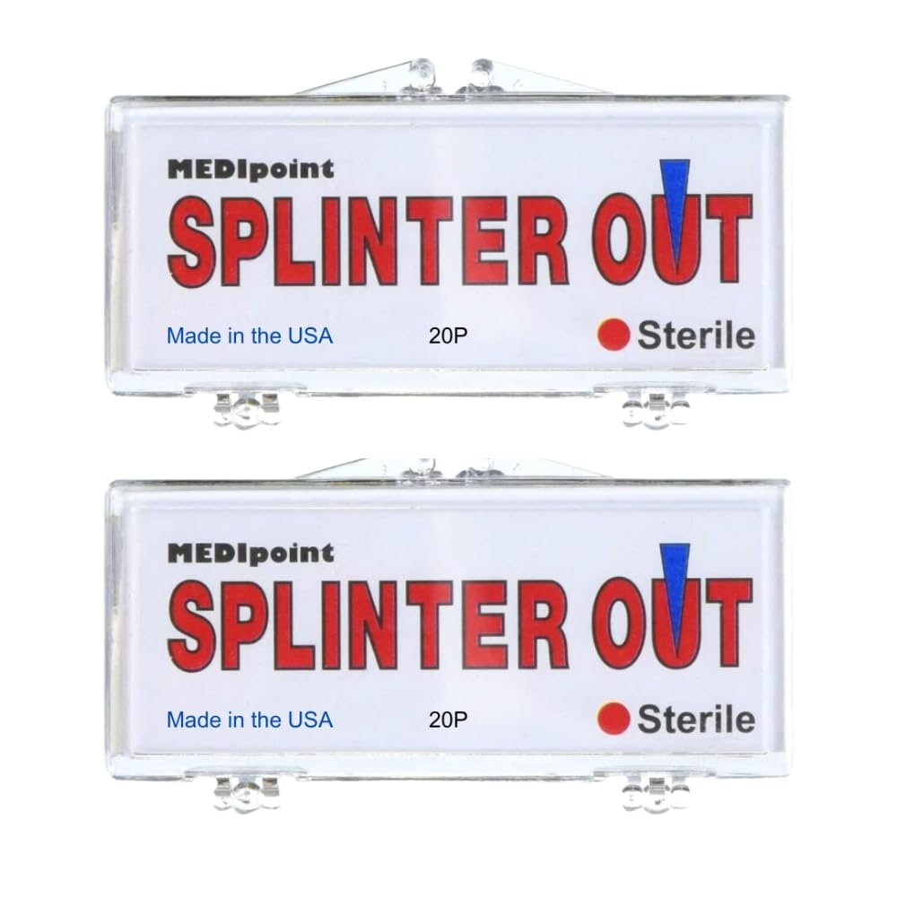 Splinter Out Splitterentferner 20 Stück (2er-Pack) | Schnelle, schmerzlose Splitterentfernung | Essentielle Erste Hilfe für Zuhause, Arbeit, Reisen & Camping | Ideal für Wandern, Holzarbeiten, Gartenarbeit & Outdoor