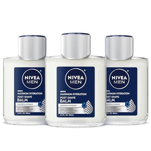 NIVEA MEN Maximum Hydration After Shave Balsam – mit Provitamin B5 und Aloe Vera – 3x mehr Feuchtigkeit – 3er Pack (3 x 100 ml)