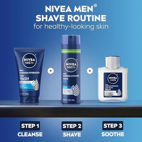 NIVEA MEN Maximum Hydration After Shave Balsam – mit Provitamin B5 und Aloe Vera – 3x mehr Feuchtigkeit – 3er Pack (3 x 100 ml)