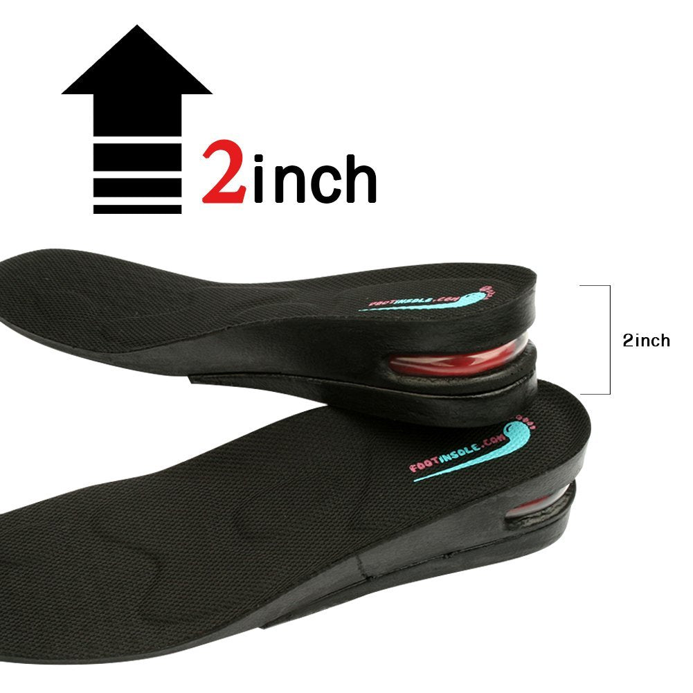 Fußerhöhungseinlagen mit Luftpolster (2 Schichten (5 cm Erhöhung), Herren 7-11)