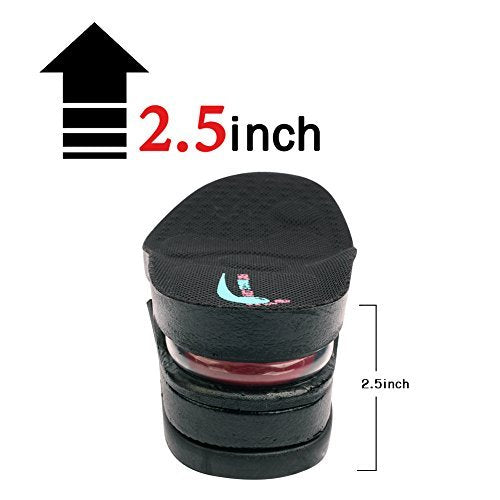 Höhenverstellbare Schuheinlegesohlen mit Luftkissen (3 Schichten (2,5 cm Erhöhung), Größe L (Herren 7-11))