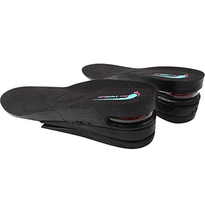 Höhenverstellbare Schuheinlegesohlen mit Luftkissen (3 Schichten (2,5 cm Erhöhung), Größe L (Herren 7-11))