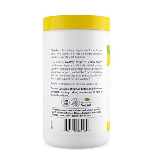 Healthy Origins Healthy Fiber Pulver 225g – Sunfiber PHGG für Verdauung, Darmgesundheit & Präbiotikum