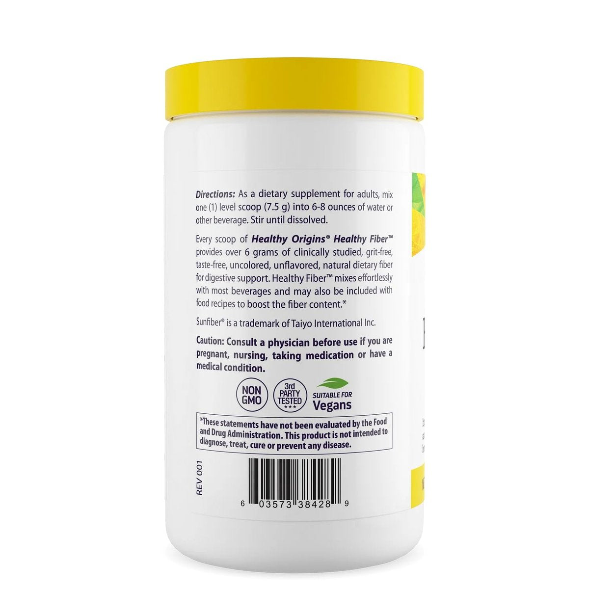 Healthy Origins Healthy Fiber Pulver 225g – Sunfiber PHGG für Verdauung, Darmgesundheit & Präbiotikum