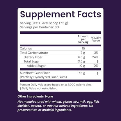 Healthy Origins Healthy Fiber Pulver 225g – Sunfiber PHGG für Verdauung, Darmgesundheit & Präbiotikum
