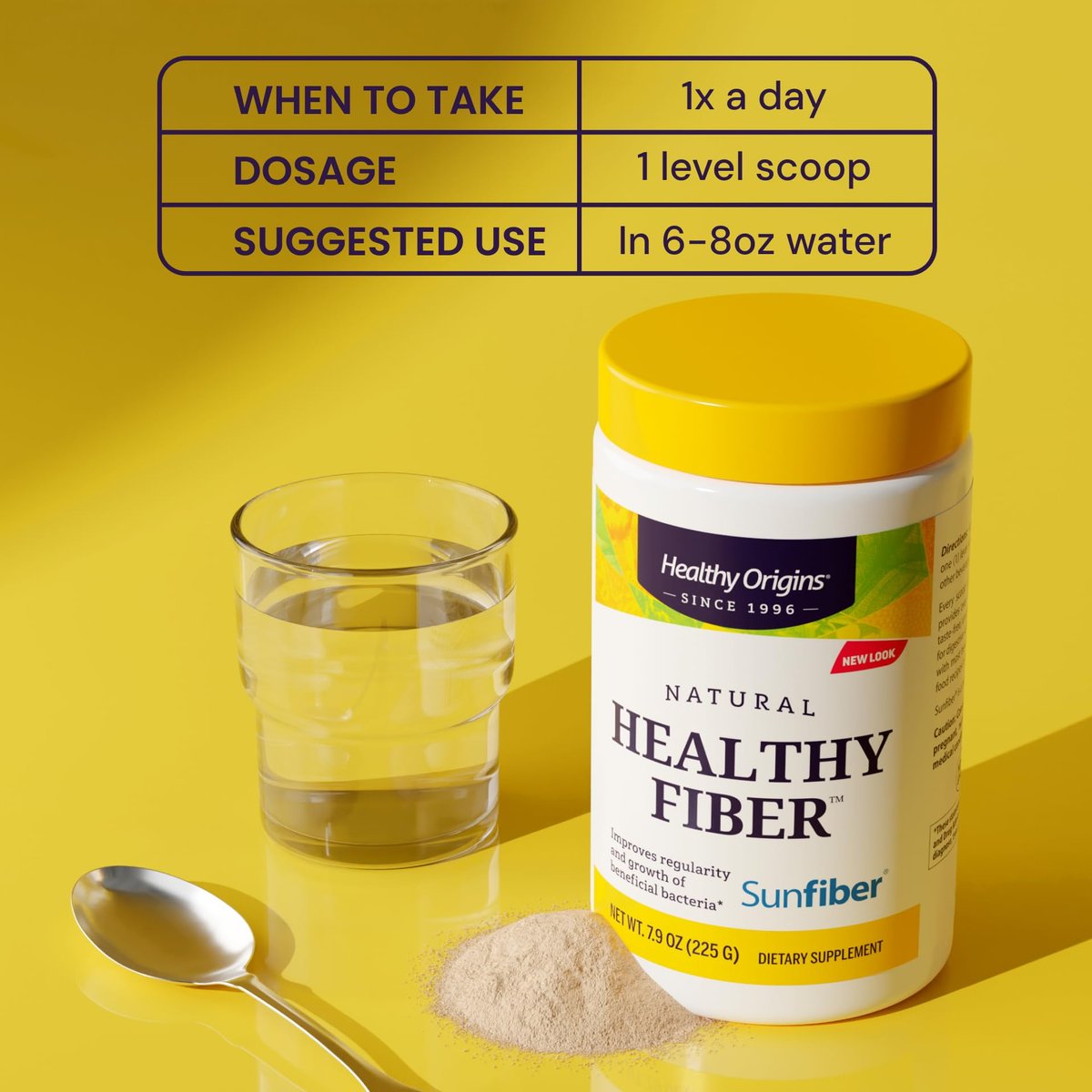 Healthy Origins Healthy Fiber Pulver 225g – Sunfiber PHGG für Verdauung, Darmgesundheit & Präbiotikum