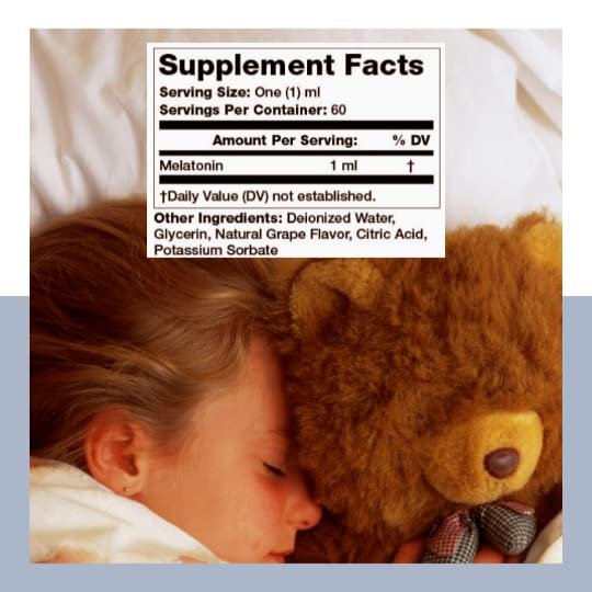Olympian Labs Flüssiges Melatonin 1 mg, 59 ml – natürlich einschlafen, alkoholfrei