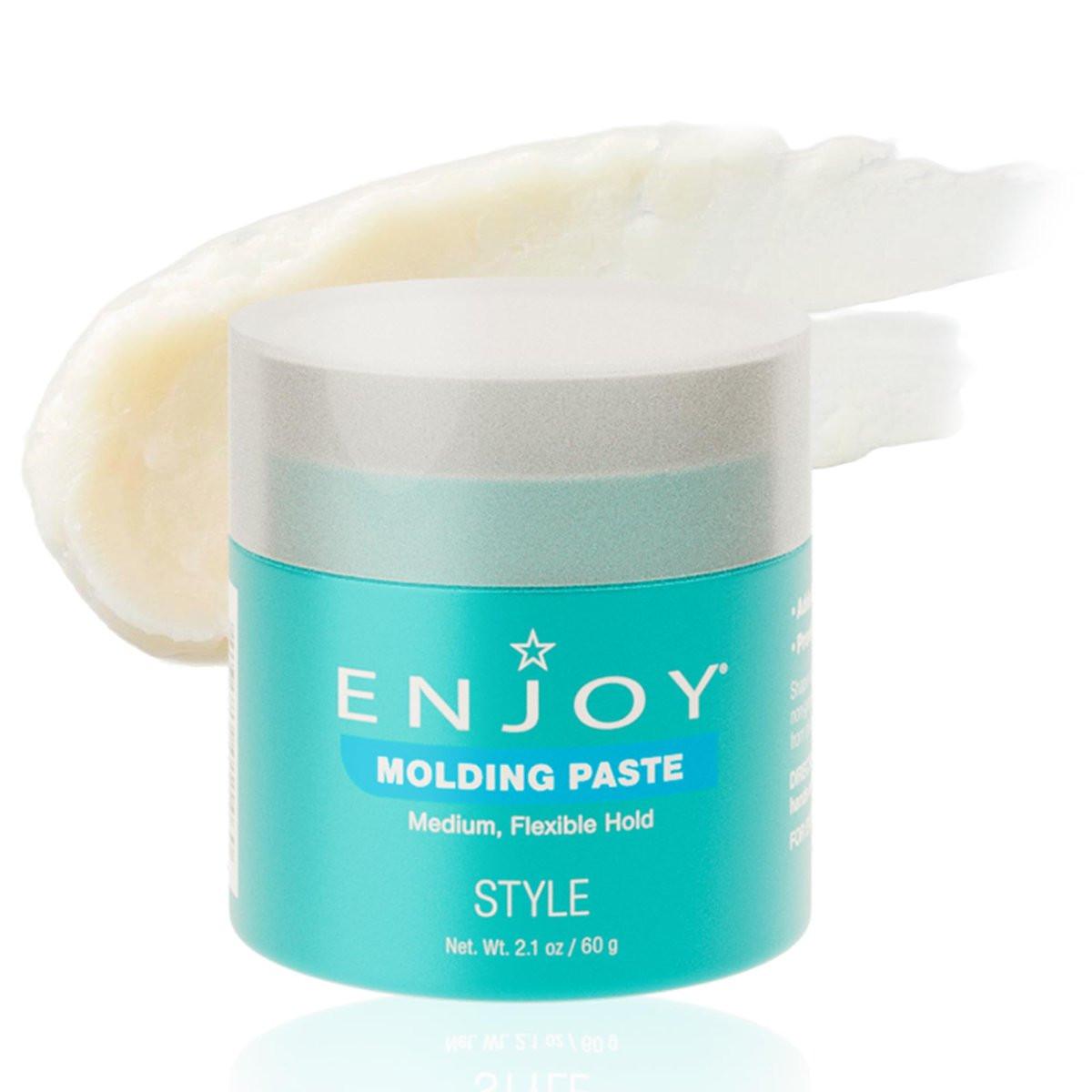 Enjoy Molding Paste – Mittlerer Halt, unglaublicher Glanz, nicht fettende Textur für vielseitiges Haarstyling, 60 g