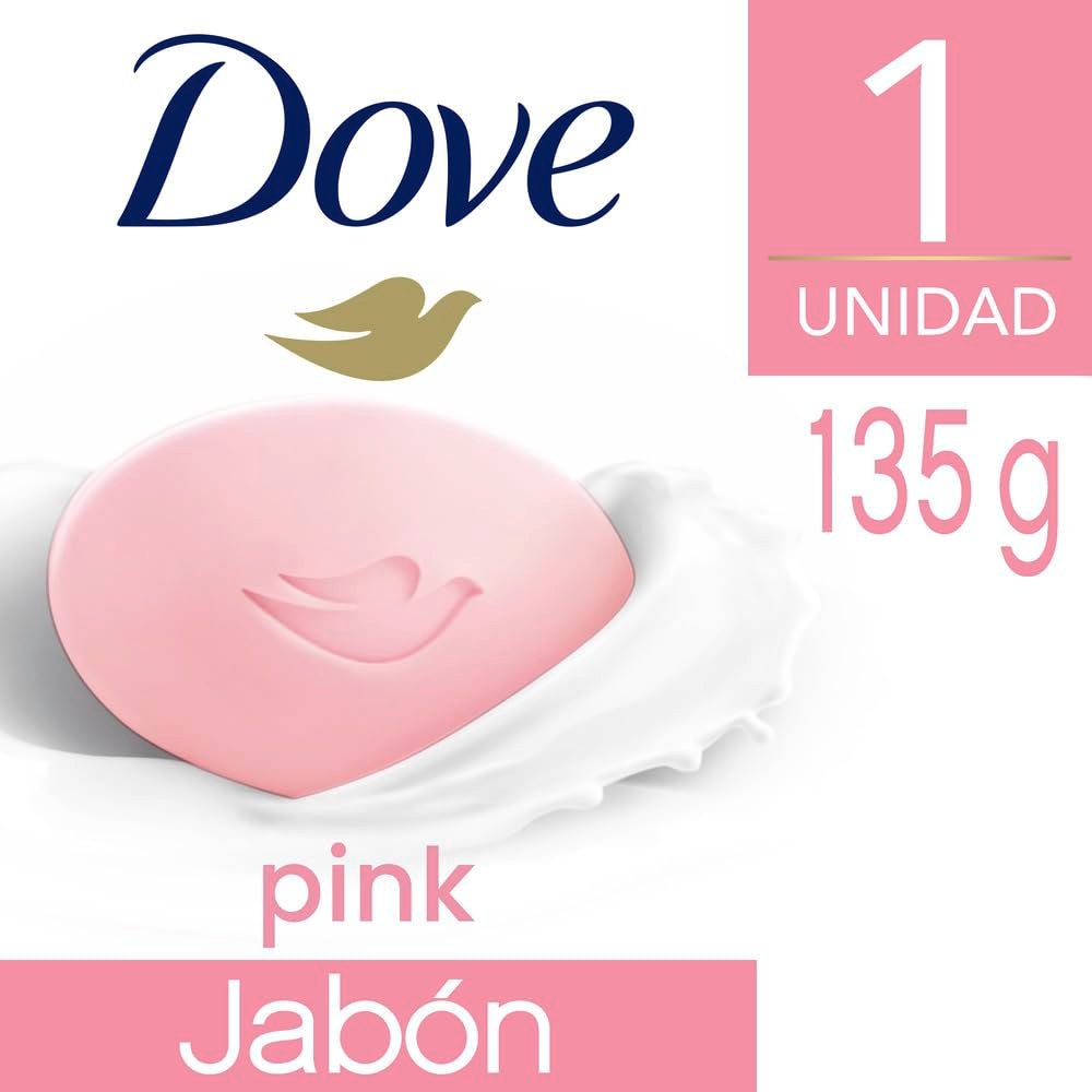 Dove Seifenstück Pink/Rosa 135g – Sanfte Reinigung für zarte Haut