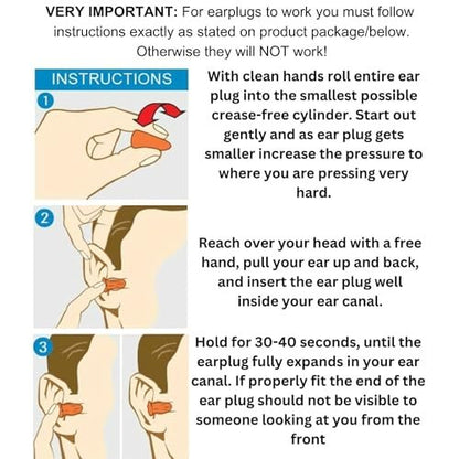 The Ear Buddy Premium Weiche Schaumstoff-Ohrstöpsel für Schlafen, Lärmunterdrückung, Gehörschutz für Schießstände, Konzerte, Arbeit & Reisen, Geräuschreduzierung 32 Dezibel, 50 Paar