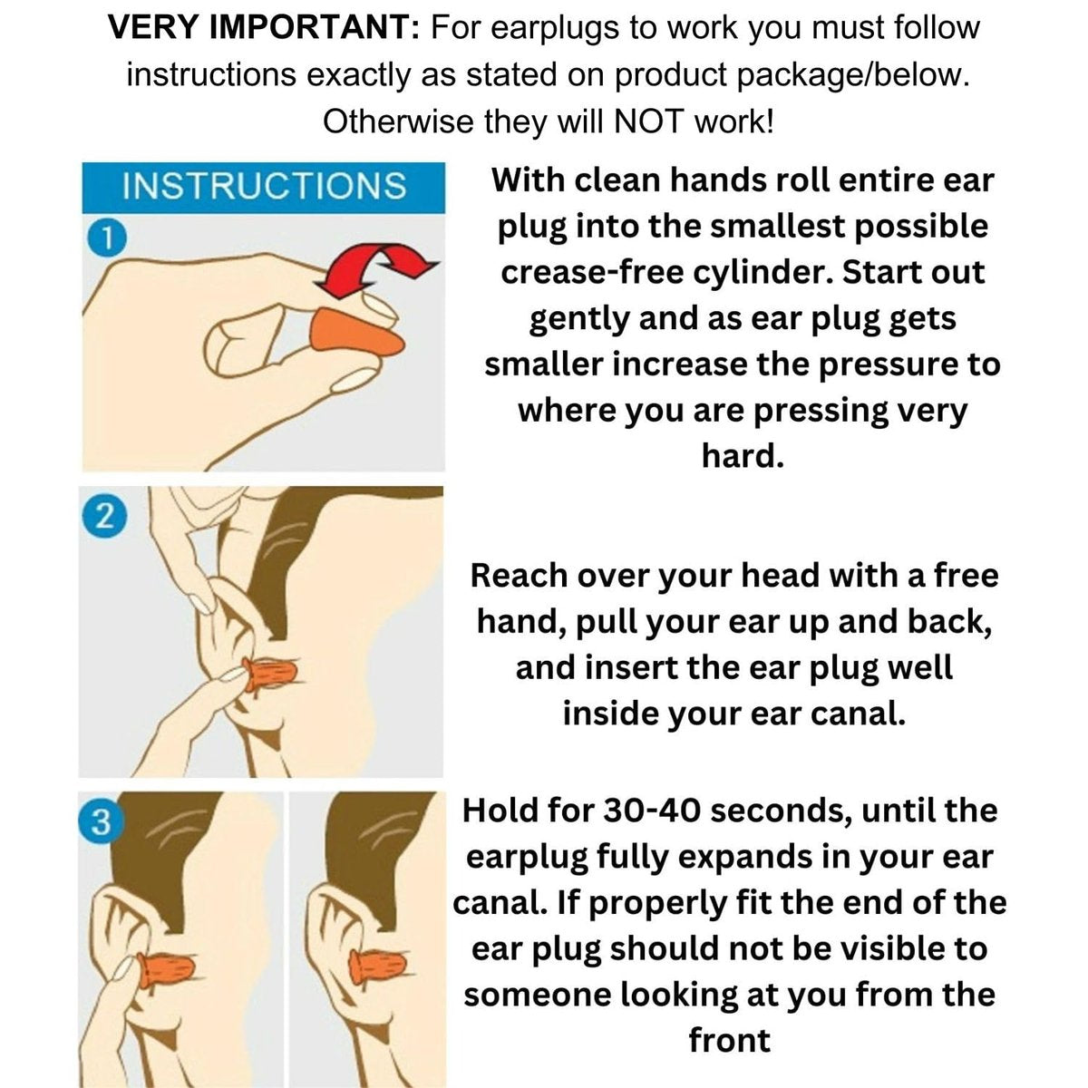 The Ear Buddy Premium Weiche Schaumstoff-Ohrstöpsel für Schlafen, Lärmunterdrückung, Gehörschutz für Schießstände, Konzerte, Arbeit & Reisen, Geräuschreduzierung 32 Dezibel, 50 Paar