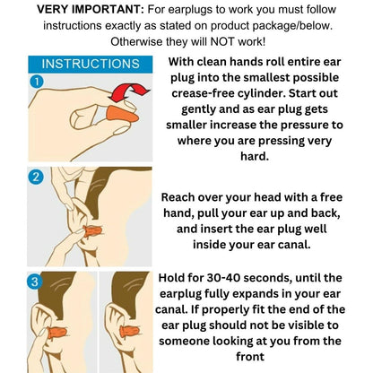 The Ear Buddy Premium Weiche Schaumstoff-Ohrstöpsel für Schlafen, Lärmunterdrückung, Gehörschutz für Schießstände, Konzerte, Arbeit & Reisen, Geräuschreduzierung 32 Dezibel, 50 Paar