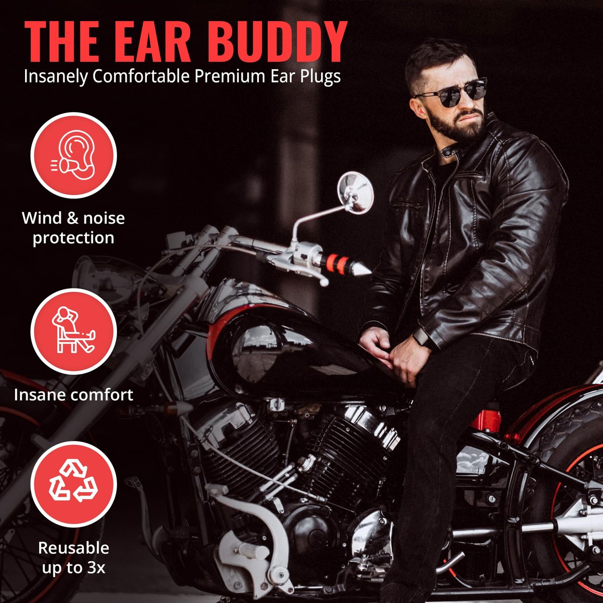 The Ear Buddy Premium Weiche Schaumstoff-Ohrstöpsel für Schlafen, Lärmunterdrückung, Gehörschutz für Schießstände, Konzerte, Arbeit & Reisen, Geräuschreduzierung 32 Dezibel, 50 Paar