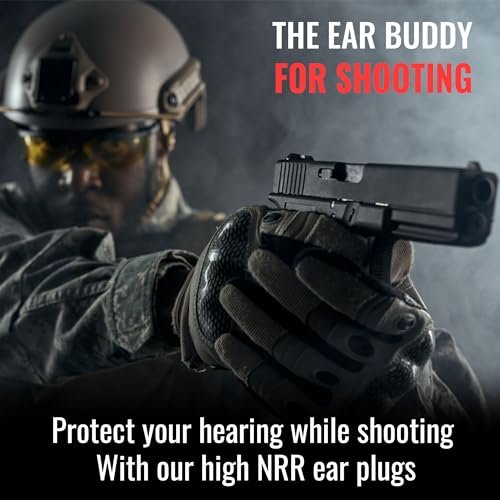 The Ear Buddy Premium Weiche Schaumstoff-Ohrstöpsel für Schlafen, Lärmunterdrückung, Gehörschutz für Schießstände, Konzerte, Arbeit & Reisen, Geräuschreduzierung 32 Dezibel, 50 Paar