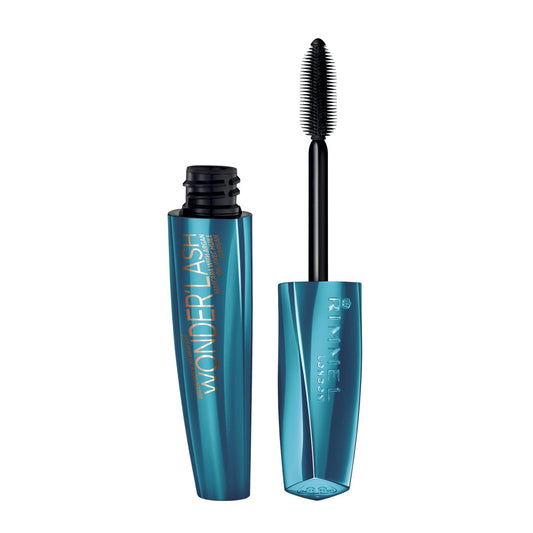Rimmel London Wonder'Lash Mascara – wasserfest, pflegend, leichtes Gefühl, 001 Waterproof Black, 0,2 oz