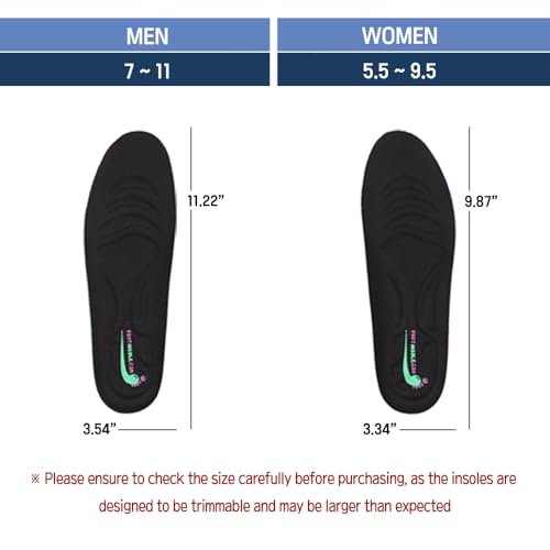 Höhenverstellbare Einlegesohlen – Schuh-Lift-Einlagen (0,6" Aufbau, US Männer 7-11)