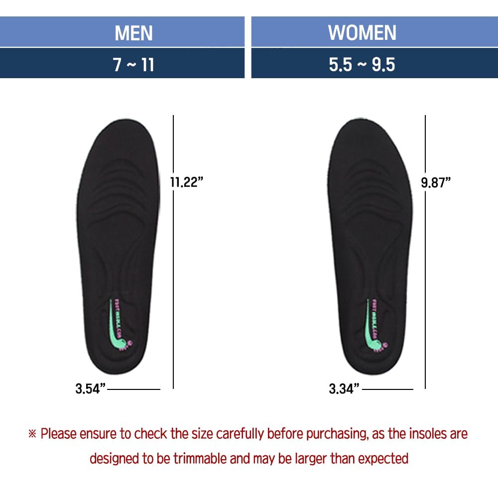 Höhenverstellbare Einlegesohlen – Schuh-Lift-Einlagen (0,6" Aufbau, US Männer 7-11)
