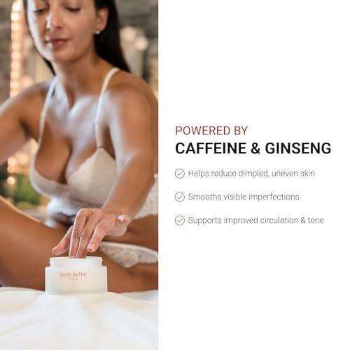 LifeCell Firming Body Butter – Anti-Cellulite-Creme mit Koffein, Ginseng & Arganöl – Ultra-feuchtigkeitsspendende Anti-Aging-Pflege für Beine, Oberschenkel, Hüften & Arme – Straffende Lotion für Frauen
