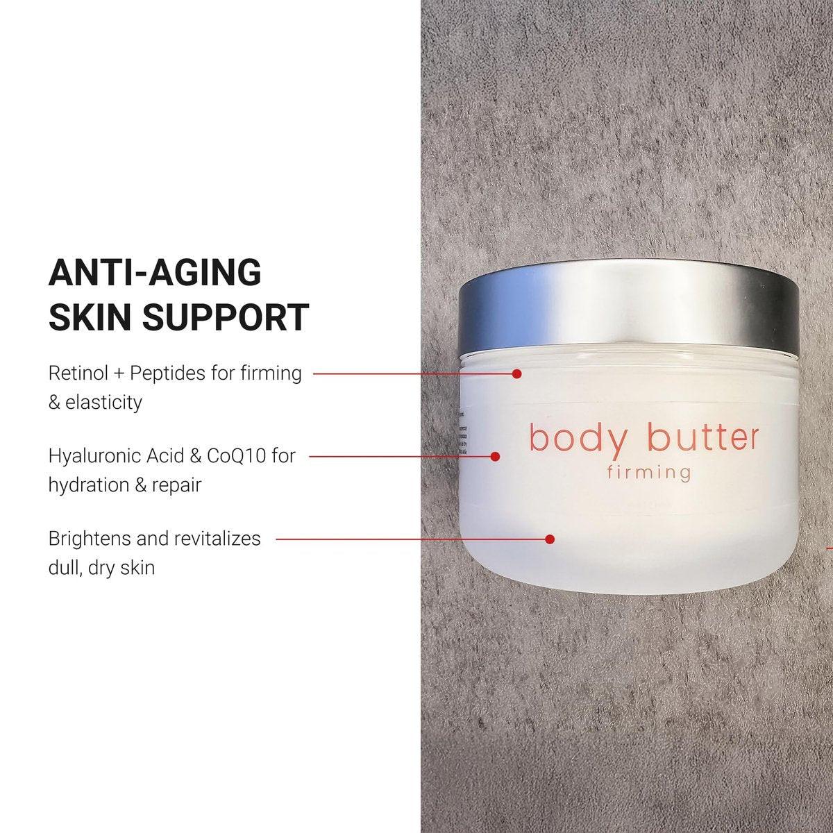 LifeCell Firming Body Butter – Anti-Cellulite-Creme mit Koffein, Ginseng & Arganöl – Ultra-feuchtigkeitsspendende Anti-Aging-Pflege für Beine, Oberschenkel, Hüften & Arme – Straffende Lotion für Frauen