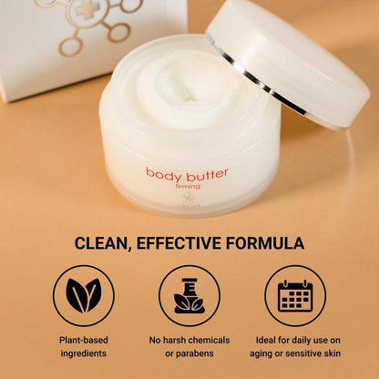 LifeCell Firming Body Butter – Anti-Cellulite-Creme mit Koffein, Ginseng & Arganöl – Ultra-feuchtigkeitsspendende Anti-Aging-Pflege für Beine, Oberschenkel, Hüften & Arme – Straffende Lotion für Frauen