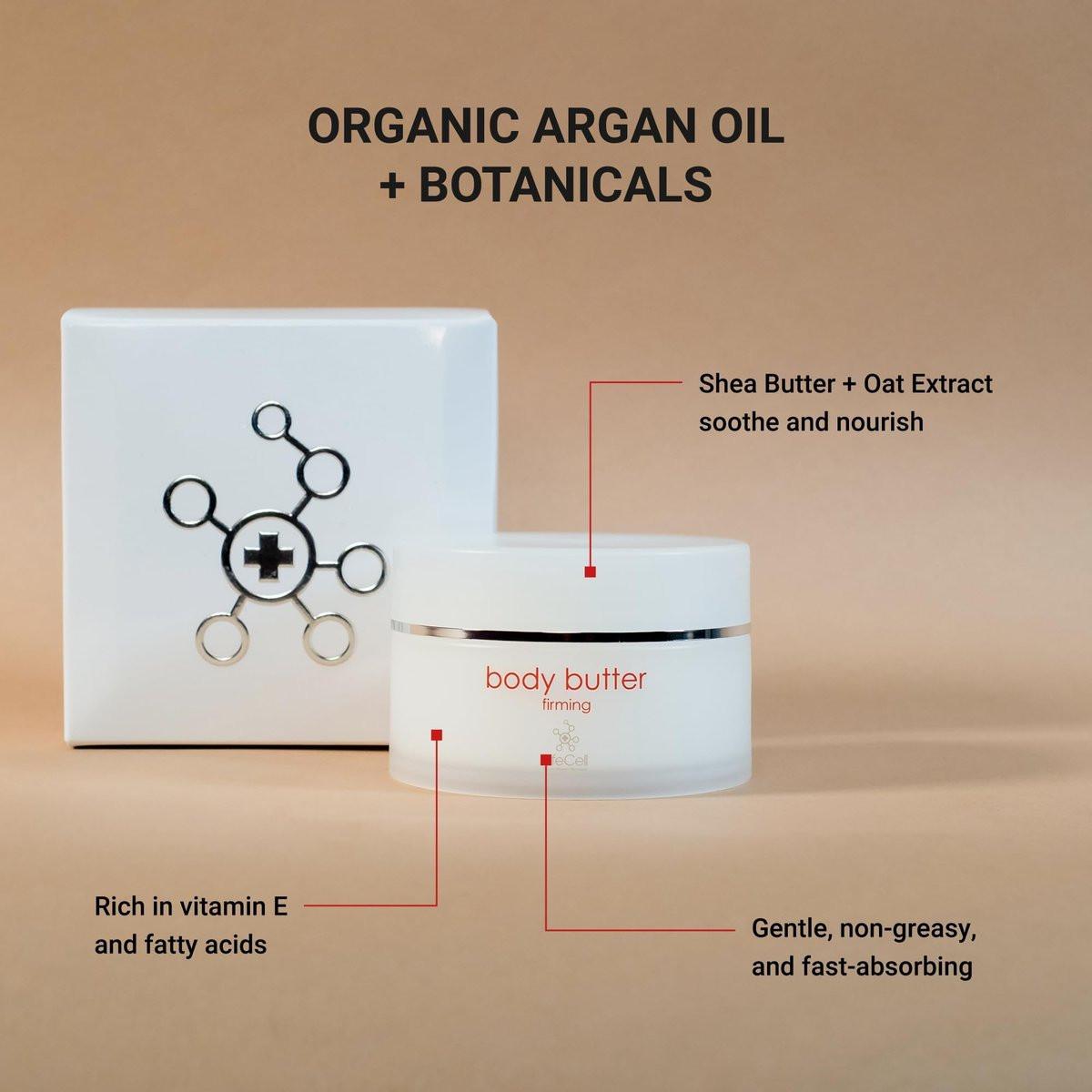 LifeCell Firming Body Butter – Anti-Cellulite-Creme mit Koffein, Ginseng & Arganöl – Ultra-feuchtigkeitsspendende Anti-Aging-Pflege für Beine, Oberschenkel, Hüften & Arme – Straffende Lotion für Frauen