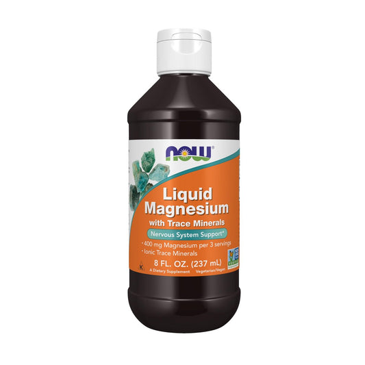 NOW Supplements, Flüssiges Magnesium mit Spurenelementen, Unterstützung des Nervensystems*, 240 ml