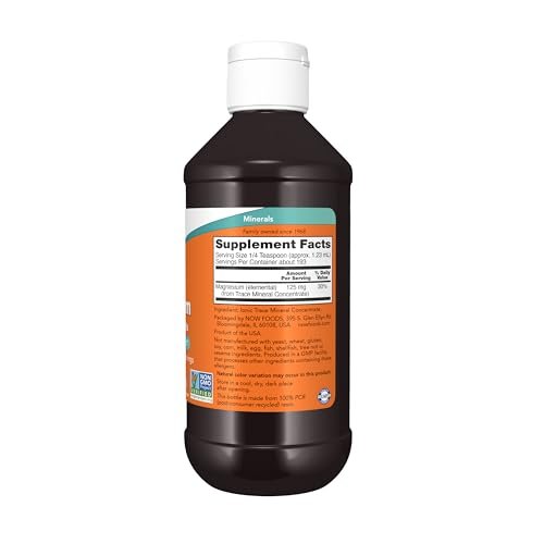 NOW Supplements, Flüssiges Magnesium mit Spurenelementen, Unterstützung des Nervensystems*, 240 ml