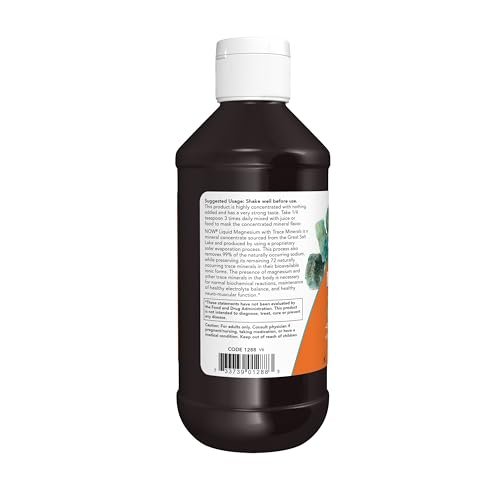 NOW Supplements, Flüssiges Magnesium mit Spurenelementen, Unterstützung des Nervensystems*, 240 ml
