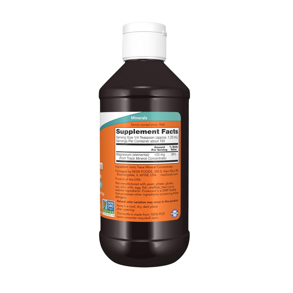 NOW Supplements, Flüssiges Magnesium mit Spurenelementen, Unterstützung des Nervensystems*, 240 ml