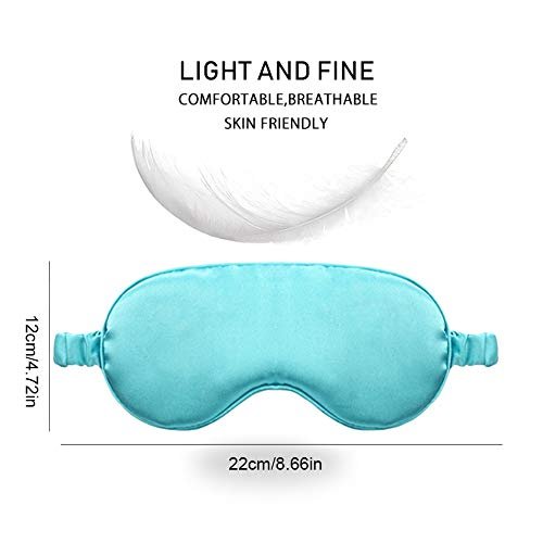 EleCharm Seiden-Satin Schlafmaske Farbmix 6er-Pack Glatte Schlafmaske