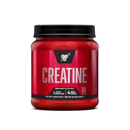 BSN Micronisiertes Kreatin-Monohydrat-Pulver, ungewürzt, mikronisiert, unterstützt Muskelaufbau und Muskelkraft, Gym-Ergänzung, 5 g pro Portion, 5000 mg pro Portion, 60 Portionen