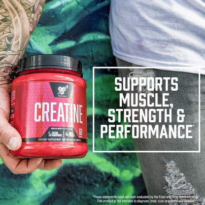 BSN Micronisiertes Kreatin-Monohydrat-Pulver, ungewürzt, mikronisiert, unterstützt Muskelaufbau und Muskelkraft, Gym-Ergänzung, 5 g pro Portion, 5000 mg pro Portion, 60 Portionen