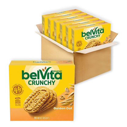 belVita Frühstückskekse Goldener Hafer, 30 Packungen, 6 Schachteln (4 Kekse pro Packung)