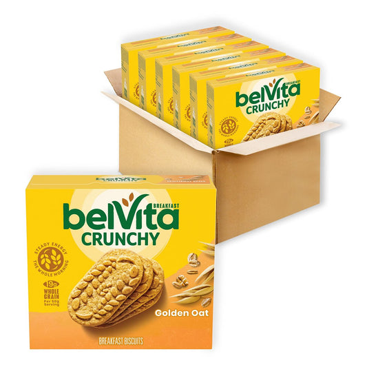 belVita Frühstückskekse Goldener Hafer, 30 Packungen, 6 Schachteln (4 Kekse pro Packung)