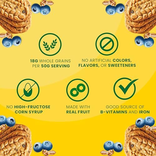 belVita Frühstückskekse Blaubeere – 30 Packungen, 6 Schachteln (4 Kekse pro Packung)