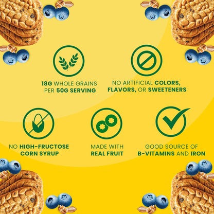 belVita Frühstückskekse Blaubeere – 30 Packungen, 6 Schachteln (4 Kekse pro Packung)