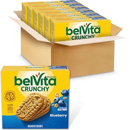 belVita Frühstückskekse Blaubeere – 30 Packungen, 6 Schachteln (4 Kekse pro Packung)
