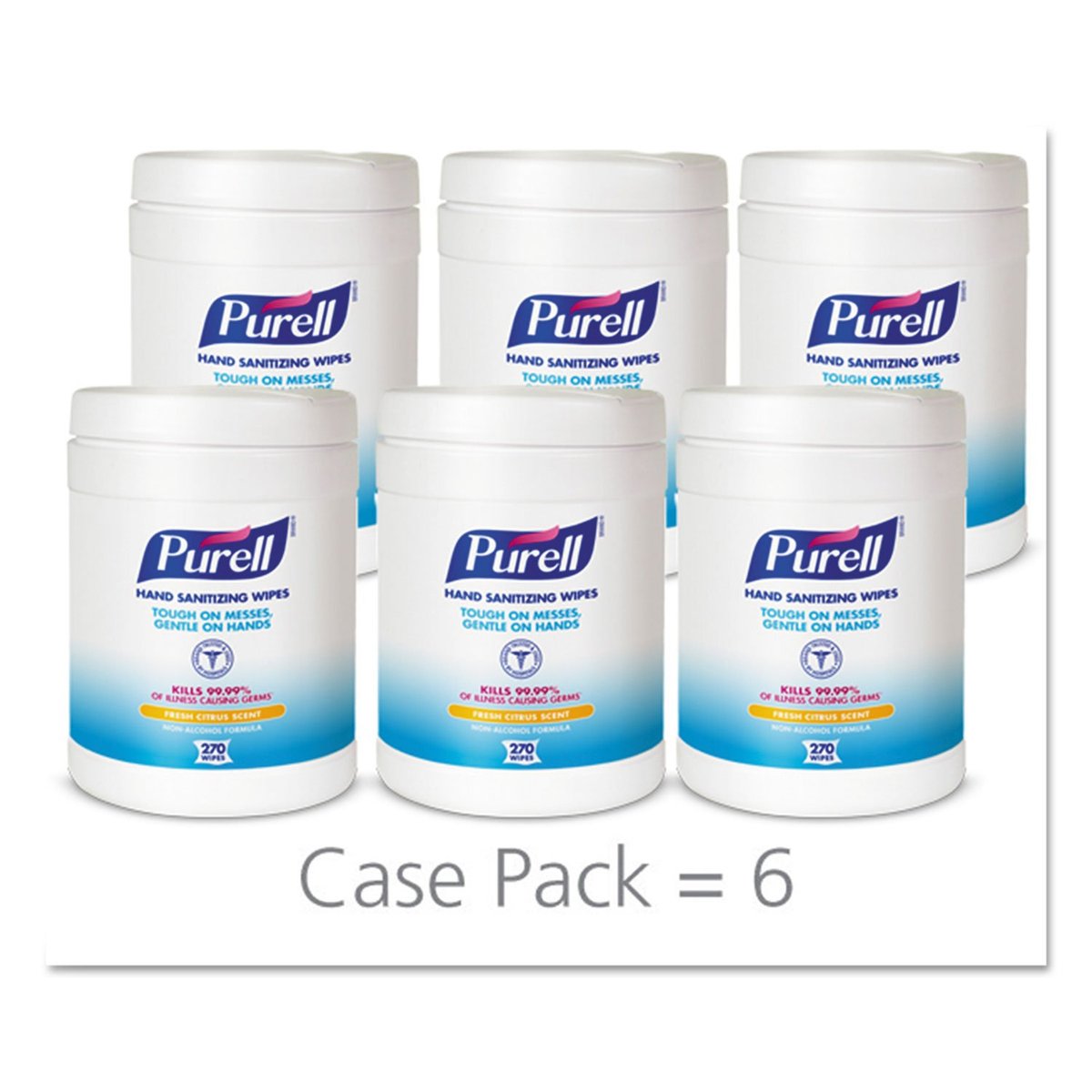 Purell Desinfizierende Handtücher, 6 x 6 3/4 Zoll, Weiß, 270 Tücher pro Spender