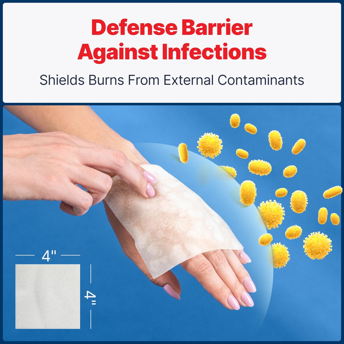 BurnFix® Burn Gel Pads 4x4 Hydrogel-Verband mit Heat Sink™ Technologie – Steril mit Teebaumöl – Kühlend bei Sonnenbrand, Küchenverletzungen, chemischen Verbrennungen – Nicht haftende Erste Hilfe, sicher für Gesicht & Kinder (2er-Pack)