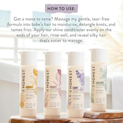 The Honest Company Silikonfreier Conditioner, Sanft und Tränenfrei, Hypoallergen, Baby Haarpflege mit Natürlichen Inhaltsstoffen, Citrus Vanilla Refresh, 296 ml